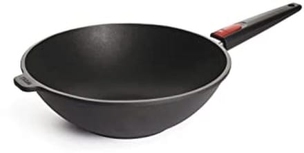 Titanium Wok/Sauspan - 30 cm met Afneembaar Handvat - Geschikt voor Inductie Koken