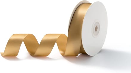 25mm x 23m Satijnlint in Champagne Goud voor Cadeaus, Bruiloften en Creatieve Projecten