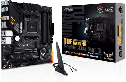 ASUS TUF GAMING B550M-PLUS WIFI II Moederbord - AMD B550 - AMD AM4 - DDR4 RAM - Micro-ATX