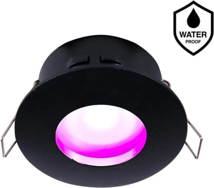 Zigbee smart Inbouwspot Zwart 4.7W | Waterdicht | 70 mm | HUE compatible | RGB-CCT