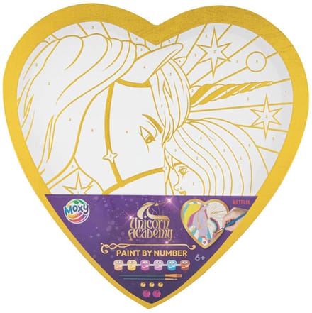 Creative Craft Group Unicorn Academy Paint by Number Foil Heart Shape