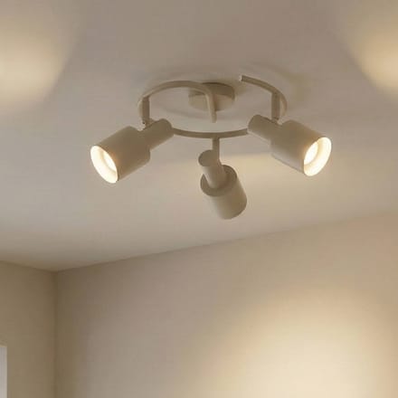 Lindby - buitenspot - 3lichts - IJzer - H: 25 cm - E27 - beige