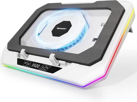 Koelpad voor laptops met RGB-licht - Gaming-laptopkoeler met instelbare snelheidsventilator en USB-hub