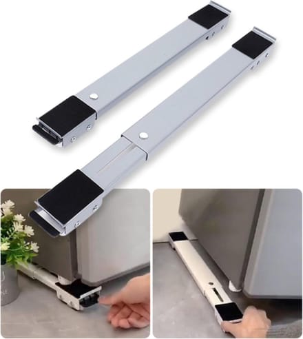 Set van 2 Stuks - Instelbare Wasmachine Onderstel - Adjustable Washing Machine Base - Meubeltransportwielen - LOUZIR