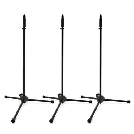 G4M Recht Microfoonstatief, 3 Stuks