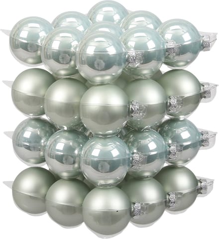 Othmar Decorations kerstballen - 36x st - mintgroen - D6 cm - glas - kerstversiering