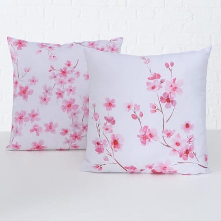 Boltze Home - Kussen Sakura 45x45cm (1 stuk) assorti - wit kussen