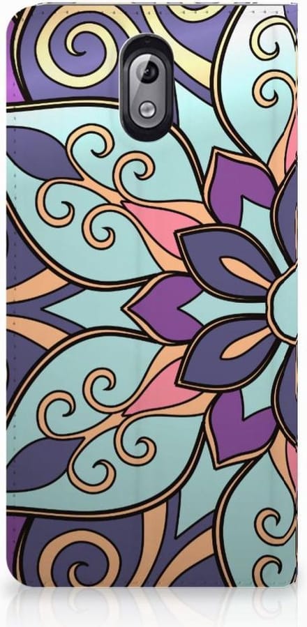 Nokia 3.1 (2018) Smart Cover Purple Flower
