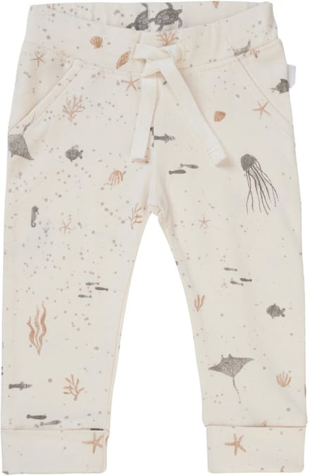 Noppies Unisex Pants Boone allover print Unisex Broek - Whisper White - Maat 62