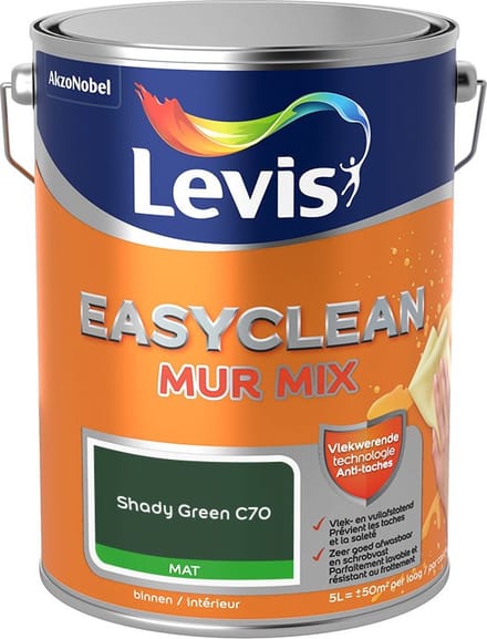 Levis - Easyclean Mur Mat Mix - Shady Green C70 - Mengverf - 5 L