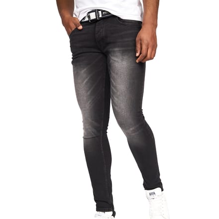 Crosshatch Heren Barbeck Slim Jeans (Zwart wassen)