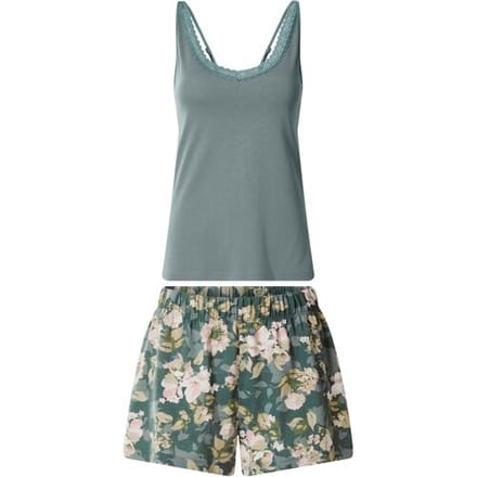 ESMARA Dames shortama, katoen (Groen, XS (32/34))