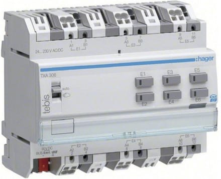 Hager Tebis gebouwenautomatisering Binaire ingang bussysteem