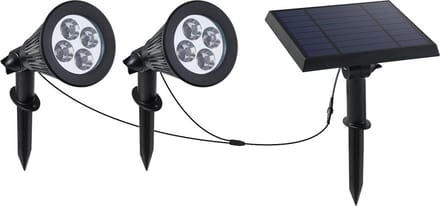 Set van 2 gekoppelde zonne-spotlights 400LM FAMILY SPIKY