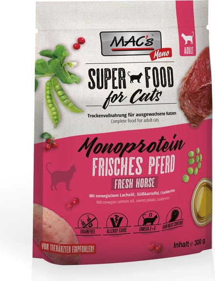 MAC's Adult Monoprotein Kattenvoer - Paard - 300 g