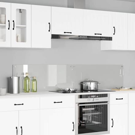 vidaXL - Keukenachterwand - 2 - st - Transparant - 100 - x - 40 - cm - gehard - glas