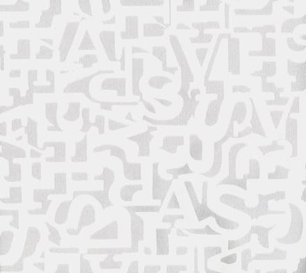 Dutch Wallcoverings Vliesbehang letters - wit/grijs