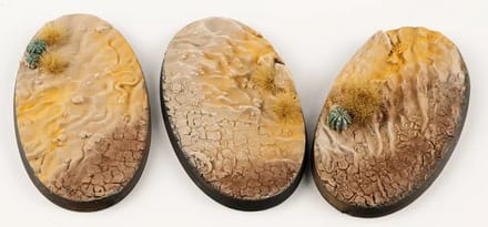 Deserts of Maahl Bases Pre-Painted (3x 75mm Oval)