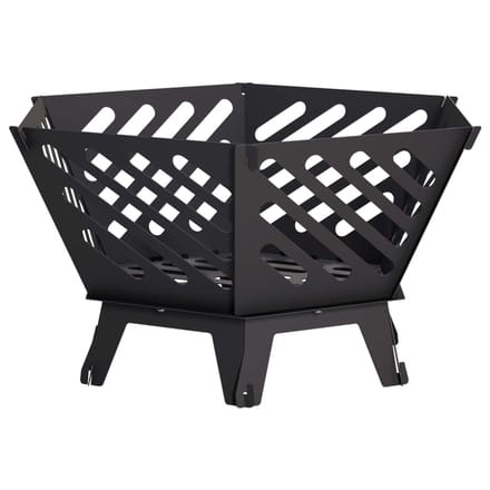 vidaXL - Vuurkorf - Zwart - 60 - x - 53 - x - 30 - cm - Staal