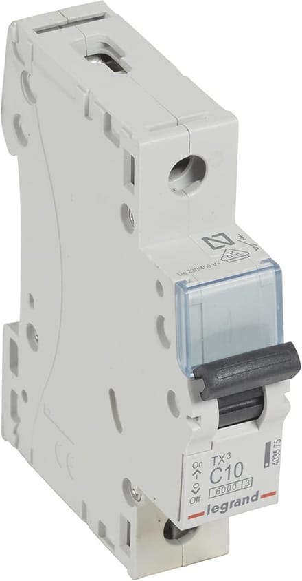 Automatische thermo-magneetschakelaar 1P 10A C-curve 6 kA 1 module