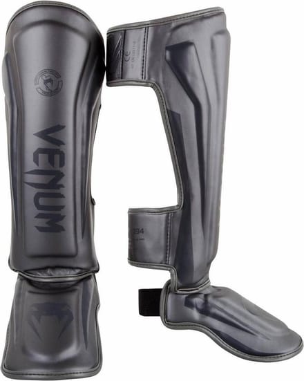Venum Elite Stand Up Shinguards Scheenbeschermer Grijs - M
