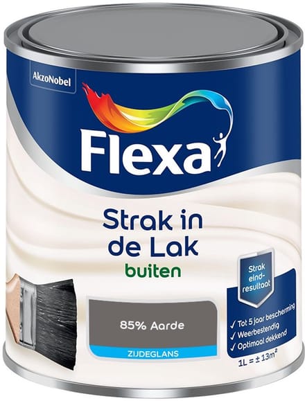 Flexa - Strak In De Lak Buitenlak Zijdeglans - 85% Aarde - Mengverf - 1 L