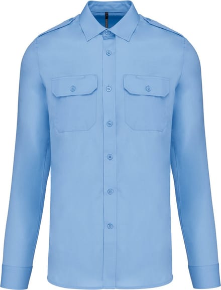 Kariban Herenpilootoverhemd lange mouwen K505 - sky blue - S