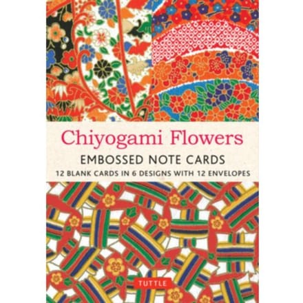 Chiyogami Flowers Embossed Note Cards - 12 Cards: 12 Blank Cards In 6 Lovely Designs (2 Each) - Tuttle Studio