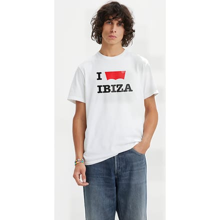 Levi's Destination Tee Levi Ibiza White Graphi Taglia: M | T-shirt stampate Outlet | Uomo | Bianco