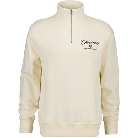 Gant Trui Small Shield 1949 Graphic Half Zip Cream / male