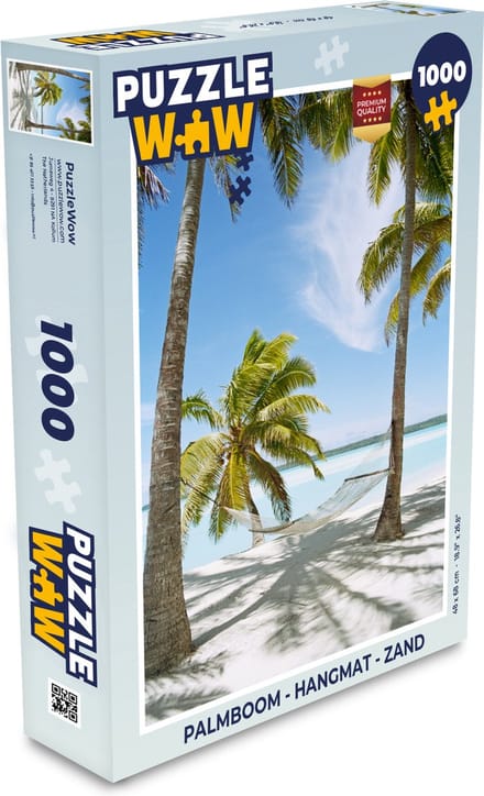 Puzzel Palmboom - Hangmat - Zand - Legpuzzel - Puzzel 1000 stukjes volwassenen