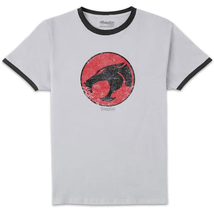 Thundercats Retro Logo Unisex Ringer T-Shirt - White/Black - M