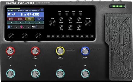 Valeton Processor met Expression FX Amp IR Cabinet Stereo USB Interface GP-200 Multi-Effecten Pedaal, Loop, MIDI, Modellering, Simulatie,