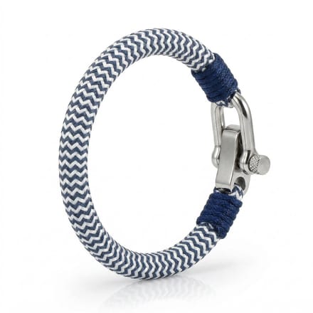 Touw armband Surfer Galeara Mao Wit - Navy Heren Dames 18.5cm