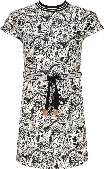 NoBell meiden jurk met riem Manou Jet Black maat 110/116