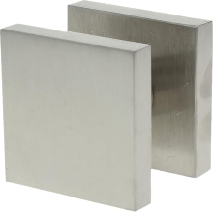 Impresso Voordeurknop Vierkant 60Mm Rozet Massief Rvs