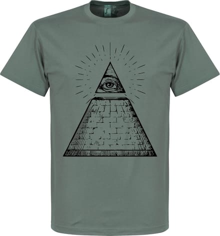 Alziend Oog T-Shirt - Donkergrijs - S