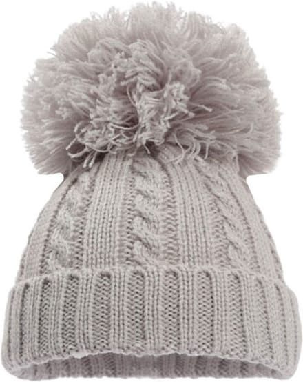 Soft Touch Babymuts Elegance Pompom Acryl Grijs Maat M