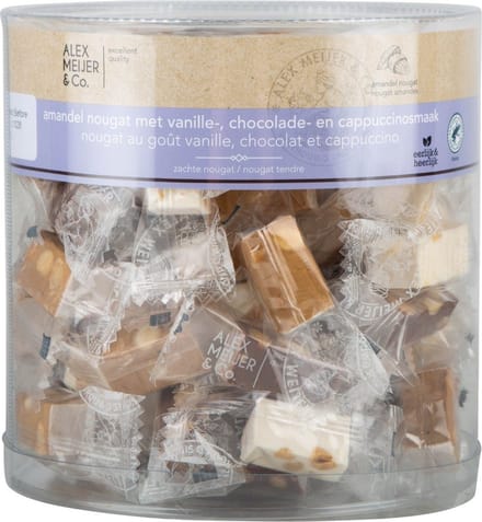 Alex Meijer Amandel nougat met vanille-chocolade-cappucino - Silo 700 gram