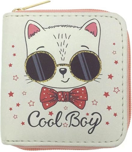 AMODI - Portemonnee Kinderen - Meisjes portemonnee - Compact - Cadeau - Modern - Nieuwe Mode - Wit
