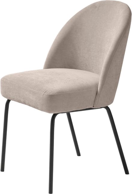 Eetkamerstoel Grijs Chenille - 57x48,5x83,5cm - Scandinavisch