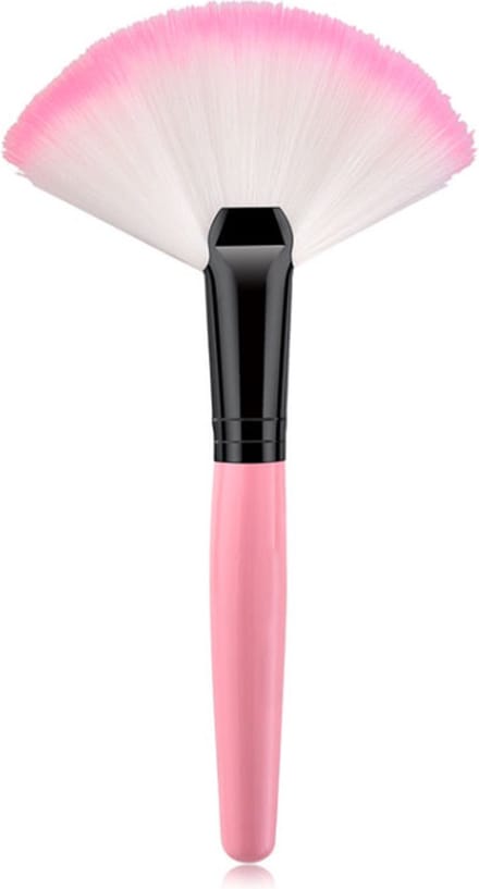 Grote fan brush / waaier kwast | baby pink