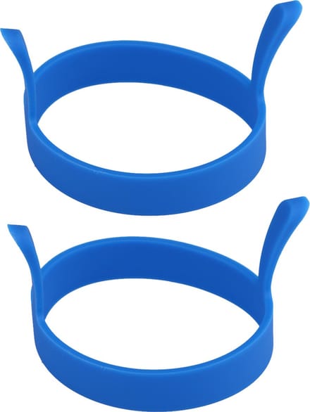 Waledano® 2 Stuks - Eeiervormer - Hamburgervorm Het Handvat Ring - Pannenkoek Vorm - Gebakken Ei Ring - Ei Vorm - Pancake - Blauw