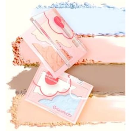 Gracebabi - 2 Color Highlighter Palette - 3 Colors #03 Tea - 8g