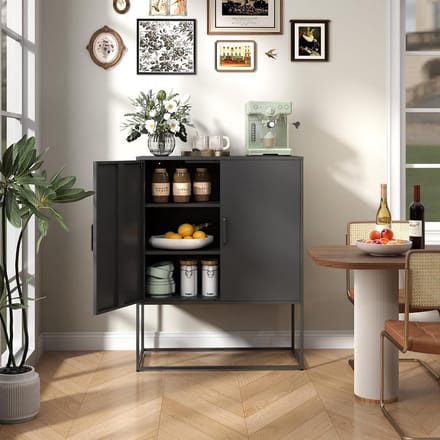 Moderne Metalen Buffetkast met Deuren voor Woonkamer en Eetkamer