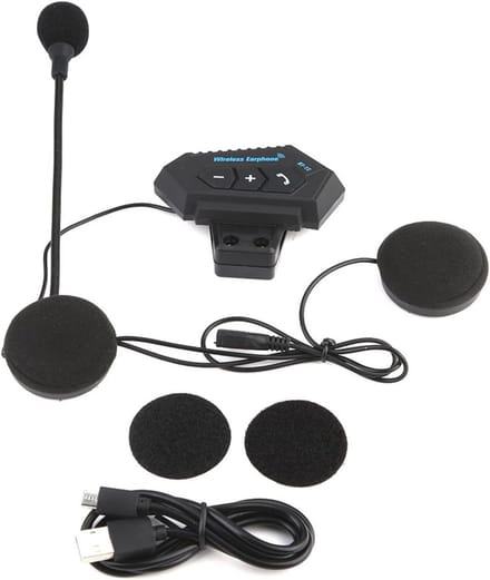 Ultradunne Bluetooth Headset voor Motorhelmen - Handsfree Bellen en USB Opladen
