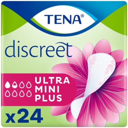 3x Tena Discreet Ultra Mini Plus 24 stuks