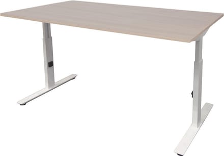 Verstelbaar Bureau - Linesto 120x80 lindb. - wit frame