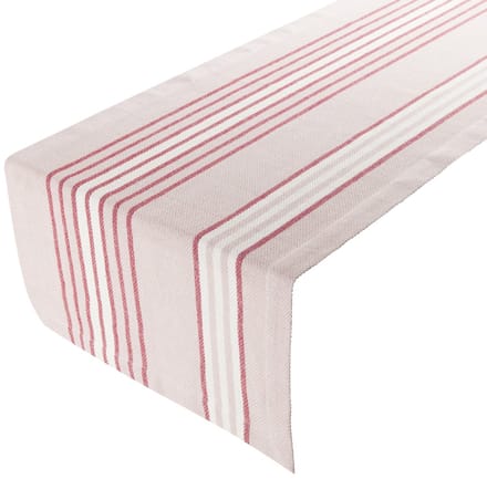 Multi Stripe Tafelloper roze rood 50x140cm