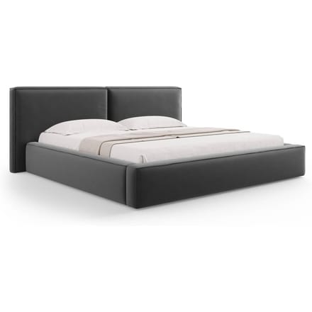 Bedframe Jodie met opbergruimte velvet 200 x 200 cm | Micadoni